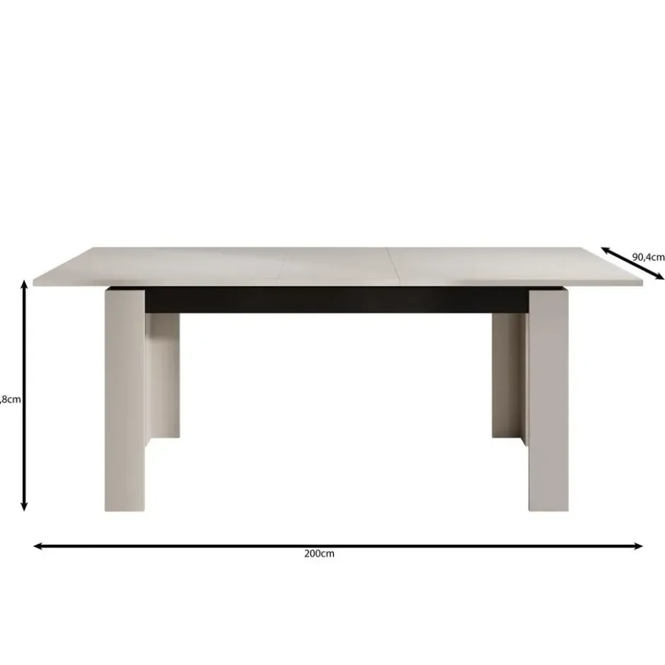 Meubella - Montellini - Eetkamertafel - Eikenpatroon - 160x90x77 cm