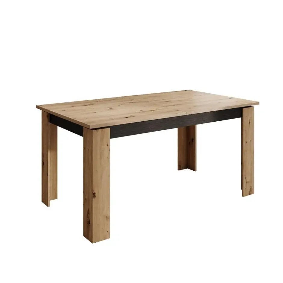 Meubella - Montellini - Eetkamertafel - Eikenpatroon - 160x90x77 cm