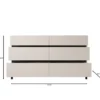 Meubella - Montellini - Ladekast met 6 lades - Beige - 157x40x90 cm