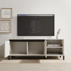 Meubella - Montellini - TV-Meubel - Beige - 138x40x52 cm