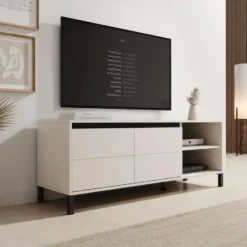Meubella - Montellini - TV-Meubel - Beige - 138x40x52 cm