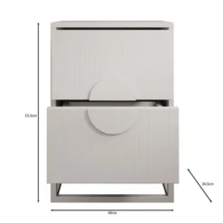 Meubella - Nachtkastje Allegany - Zwart - 38 cm