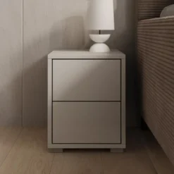 Meubella - Nachtkastje Gideon - Beige - 30 cm
