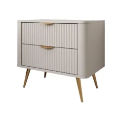 Meubella - Nachtkastje Lima - Beige - 63 cm