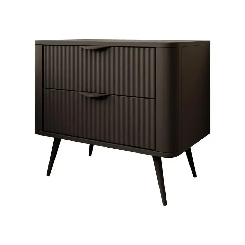 Meubella - Nachtkastje Lima - Zwart - 63 cm