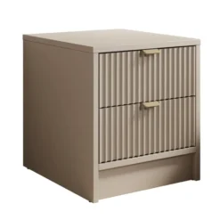 Meubella - Nachtkastje Tavares - Beige - 35 cm