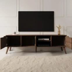 Meubella - Nido - TV-Meubel - Donker eikenpatroon - 180x40x55 cm