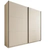 Meubella - Nuvola - Kledingkast schuifdeuren - Beige - 228x56x206 cm