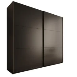 Meubella - Nuvola - Kledingkast schuifdeuren - Antraciet - 228x56x206cm