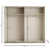 Meubella - Nuvola - Kledingkast met spiegel - Beige - 228x56x206 cm