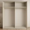 Meubella - Nuvola - Kledingkast met spiegel - Beige - 181x56x206 cm