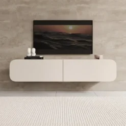 Meubella - Renalto - TV-Meubel - Beige - 140x36x34 cm