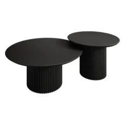 Meubella - Salontafel Mixx - Mat zwart - Set van 2