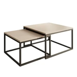 Meubella - Salontafel Styler - Beige - set van 2