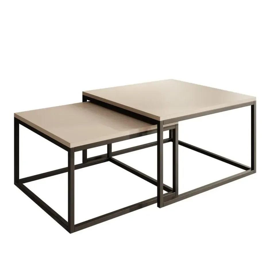 Meubella - Salontafel Styler - Beige - set van 2