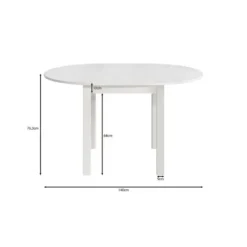 Meubella - South - Eetkamertafel - Wit