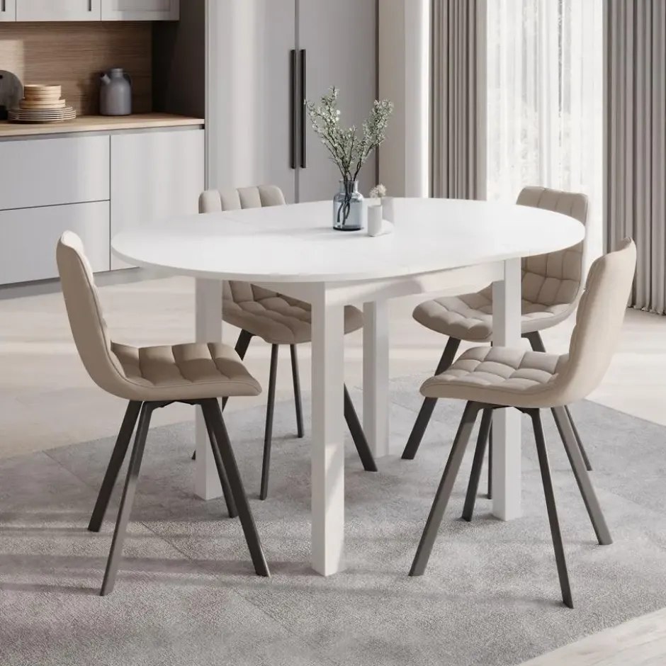 Meubella - South - Eetkamertafel - Wit