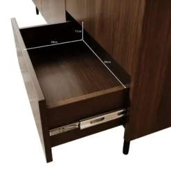 Meubella - Tahiti - Dressoir - Donker eiken - 160 cm