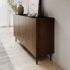 Meubella - Tahiti - Dressoir - Donker eiken - 144 cm