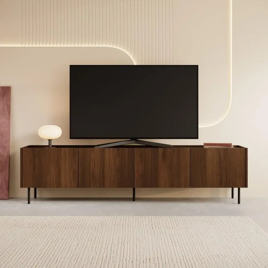 Meubella - Tahiti - TV-Meubel - Donker eiken - 200 cm