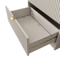 Meubella - Tavares - Boekenkast - Beige - 60x40x180 cm