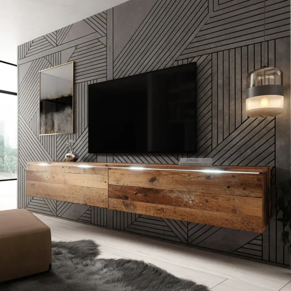 Meubella - TV-Meubel Dixon - Old wood - 180 cm