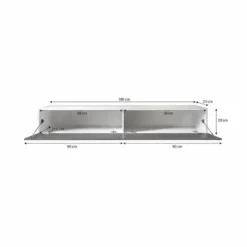 Meubella - TV-Meubel Dixon - Old wood - 180 cm