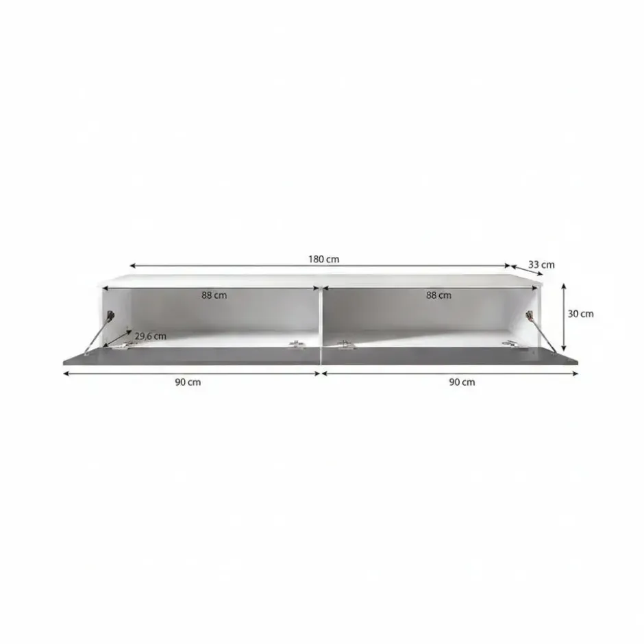 Meubella - TV-Meubel Dixon - Old wood - 180 cm
