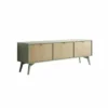 Meubella - TV-Meubel Essence - Groen - Licht eiken - 158 cm