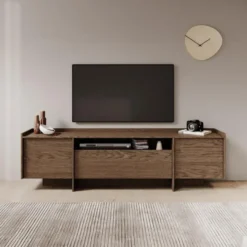 Meubella - TV-Meubel Jaxon - Donker eiken - 197 cm