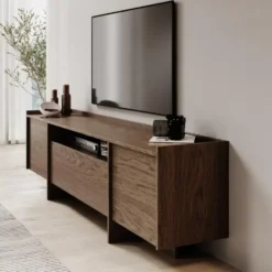 Meubella - TV-Meubel Jaxon - Donker eiken - 197 cm