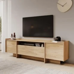 Meubella - TV-Meubel Jaxon - Eiken - 197 cm