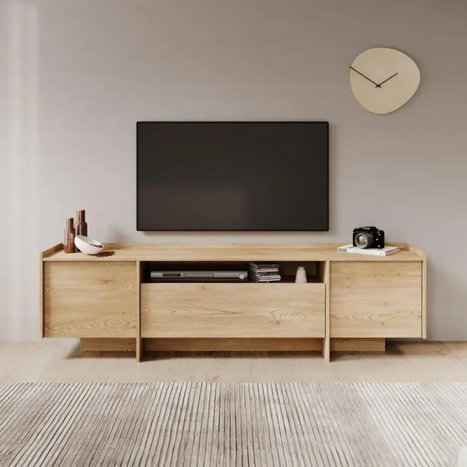 Meubella - TV-Meubel Jaxon - Eiken - 197 cm