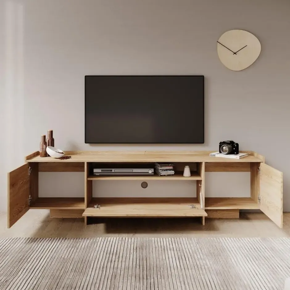 Meubella - TV-Meubel Jaxon - Eiken - 197 cm