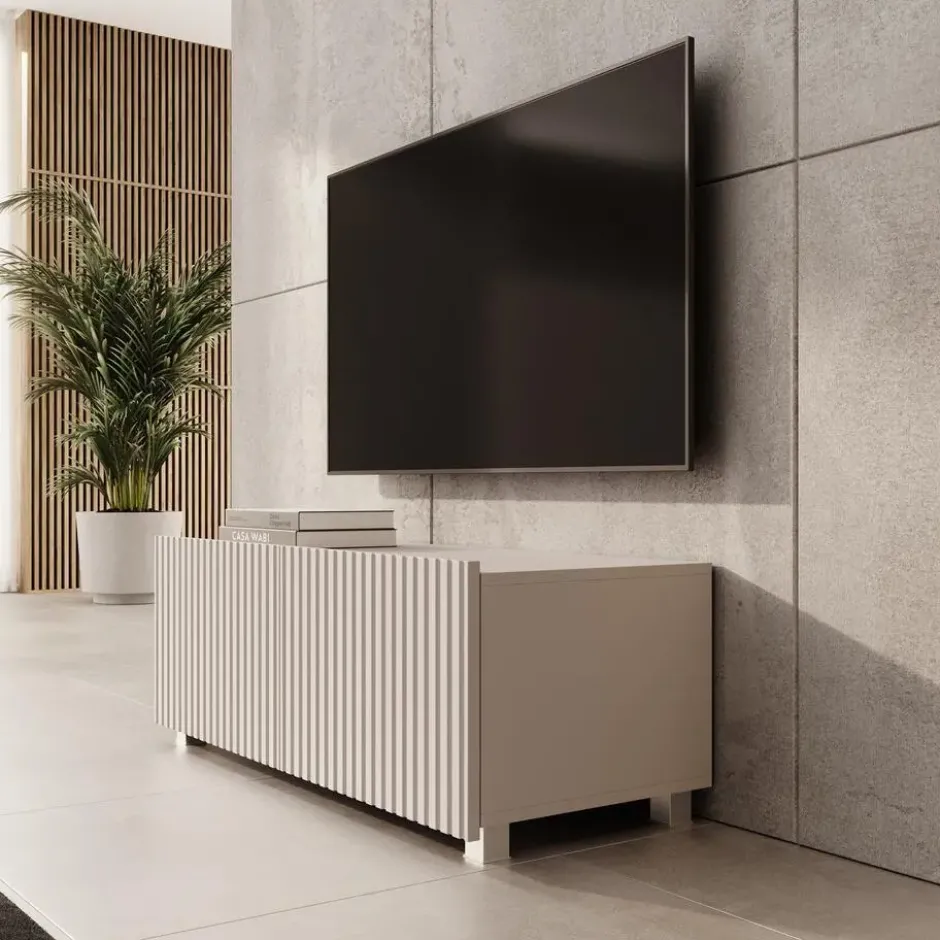 Meubella - TV-Meubel Kenderes - Beige - 100 cm