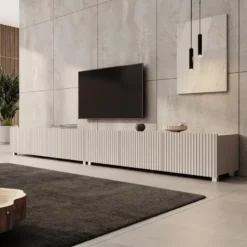 Meubella - TV-Meubel Kenderes - Beige - 300 cm