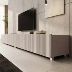 Meubella - TV-Meubel Kenderes - Beige - 300 cm