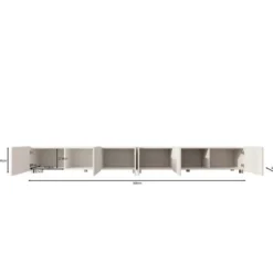Meubella - TV-Meubel Kenderes - Beige - 300 cm