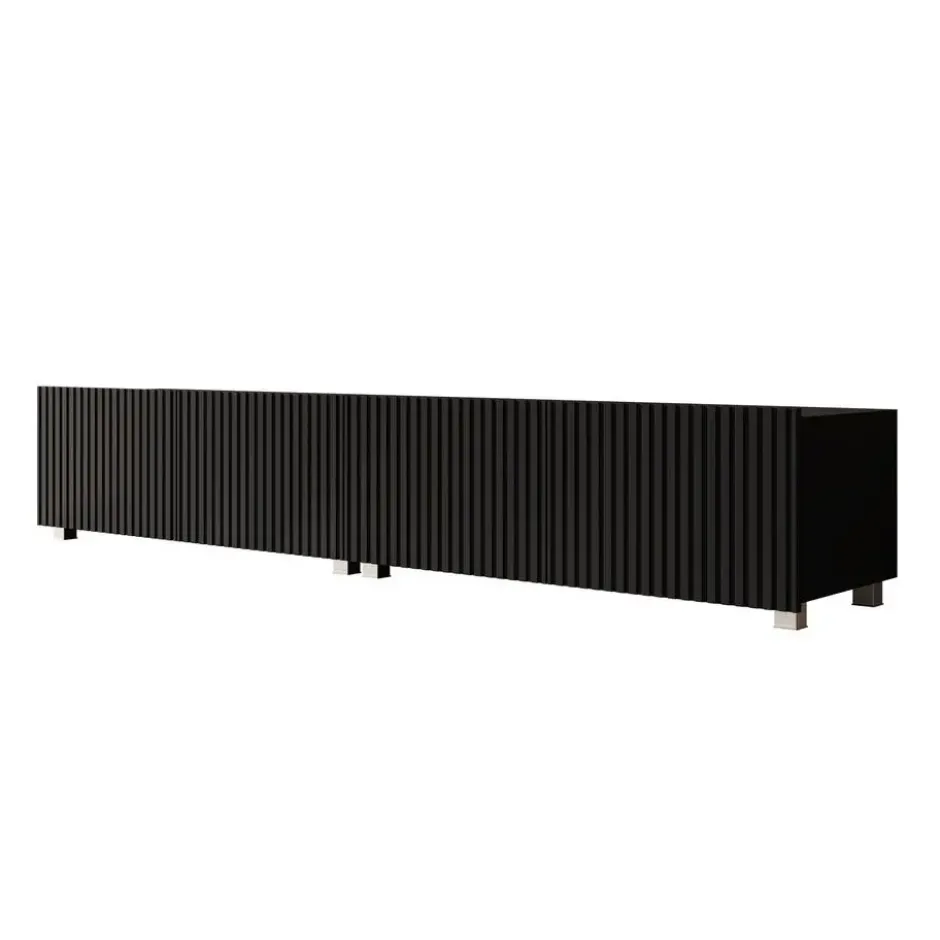 Meubella - TV-Meubel Kenderes - Zwart - 200 cm
