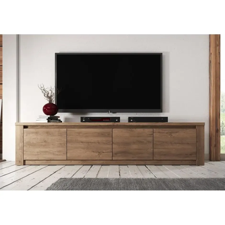 Meubella - TV-Meubel Monaco - Eiken - 4 deuren - 170 cm