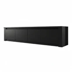 Meubella - TV-Meubel Monaco - Mat Zwart - 4 deuren - 170 cm