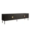 Meubella - TV-Meubel Monor - Zwart eiken - 200 cm