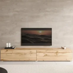 Meubella - TV-Meubel Palm - Eiken - 200 cm
