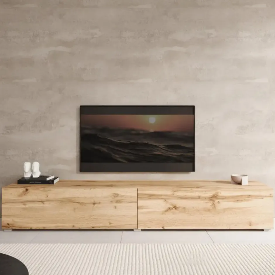 Meubella - TV-Meubel Palm - Eiken - 200 cm