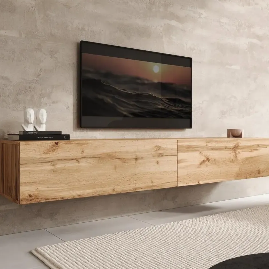 Meubella - TV-Meubel Palm - Eiken - 200 cm