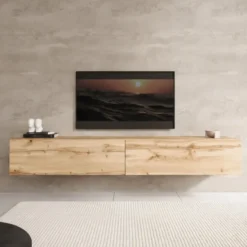 Meubella - TV-Meubel Palm - Eiken - 200 cm