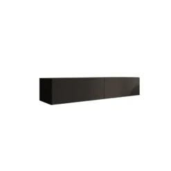 Meubella - TV-Meubel Palm - Mat zwart - 160 cm