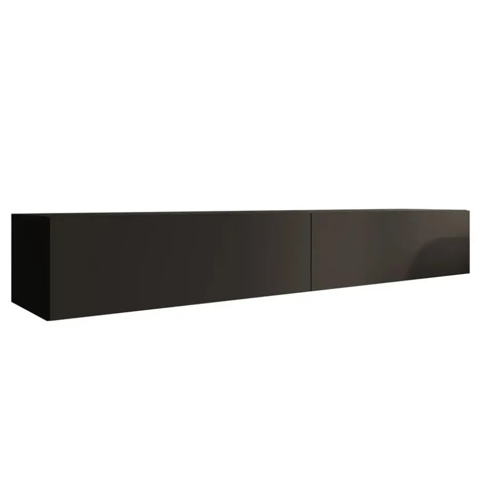Meubella - TV-Meubel Palm - Mat zwart - 200 cm