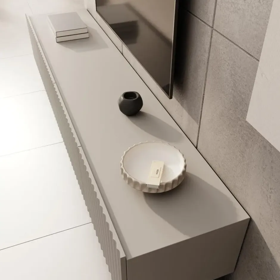 Meubella - TV-Meubel Pepinos 2 - Beige - 200 cm