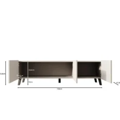 Meubella - TV-Meubel Pepinos 2 - Beige - 150 cm